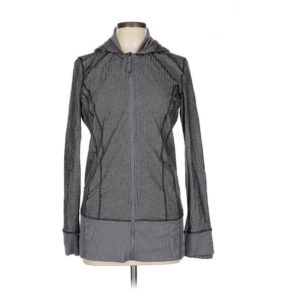 EUC Lululemon Daily Practice Jacket Heathered Herringbone Size 12